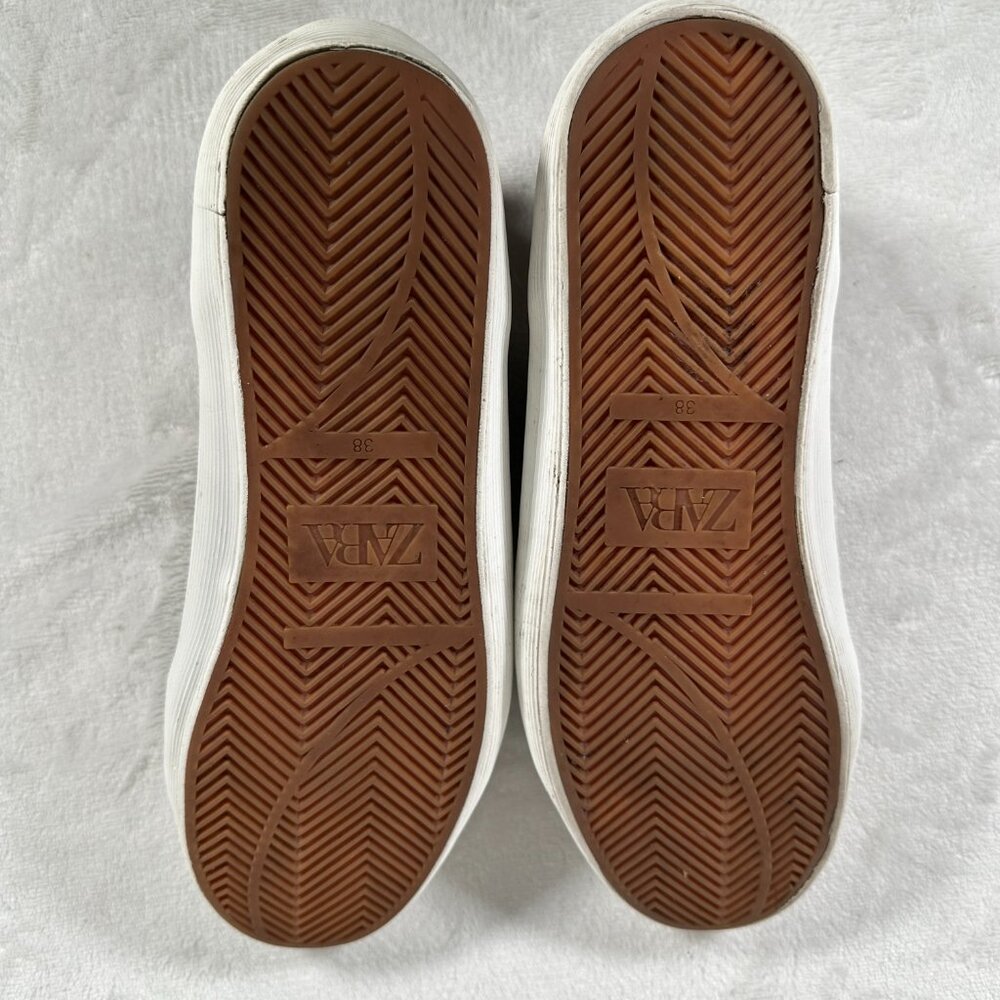 Zara Keds Women Size EUR 38 US 7.5 Snakeskin Print Lace Up Casual Sneakers - Picture 7 of 9